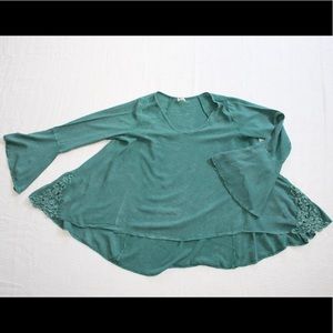 Altard State Green Acid washed long sleeve